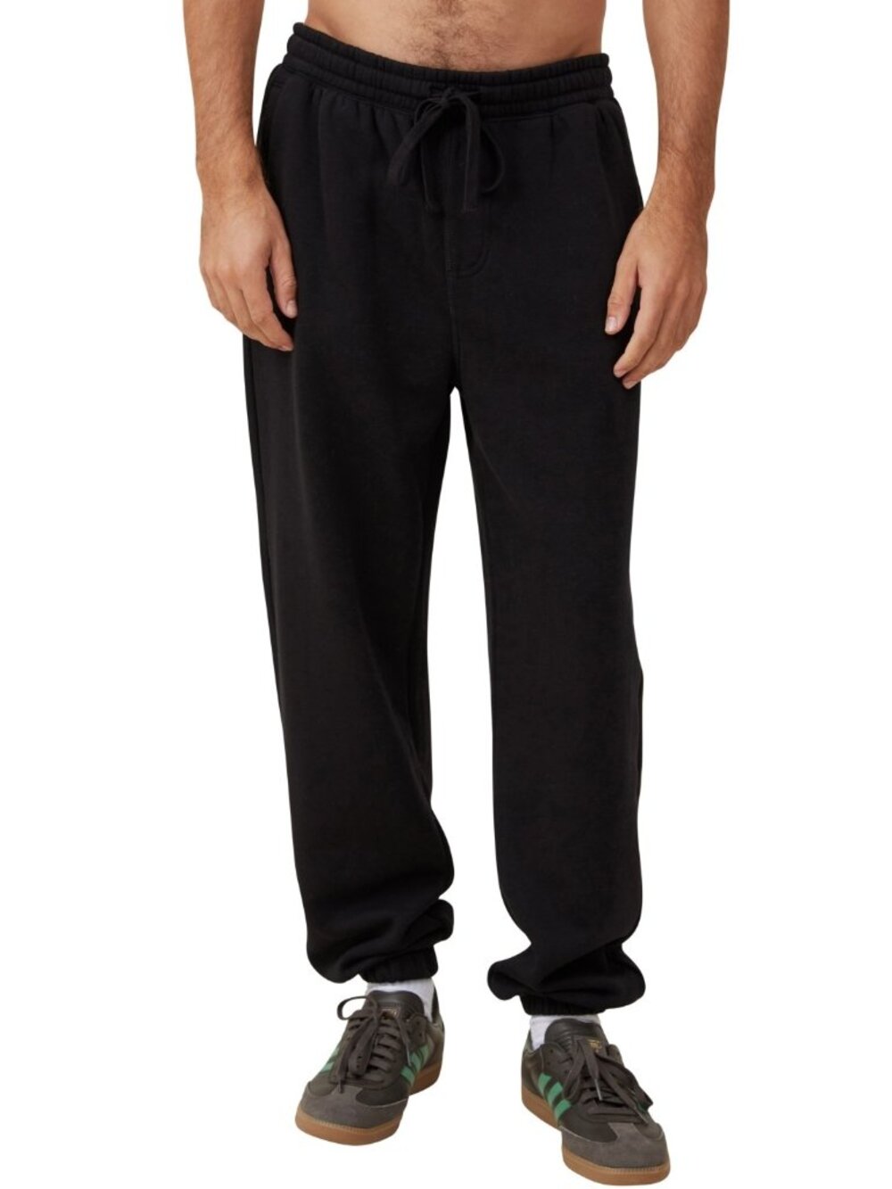 Cotton on Men's Baggy Cuffed Track Pant - Black  NWT